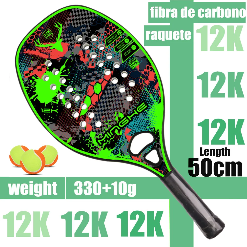 Ракетка для пляжного тенниса Minghe 12k из углеродного волокна с грубой поверхностью, с сумкой, углеродное волокно 12K, специально разработана дл... 
Ракетка для пляжного тенниса Minghe 12k из углеродного волокна с грубой поверхностью, с сумкой, углеродное волокно 12K, специально разработана дл...