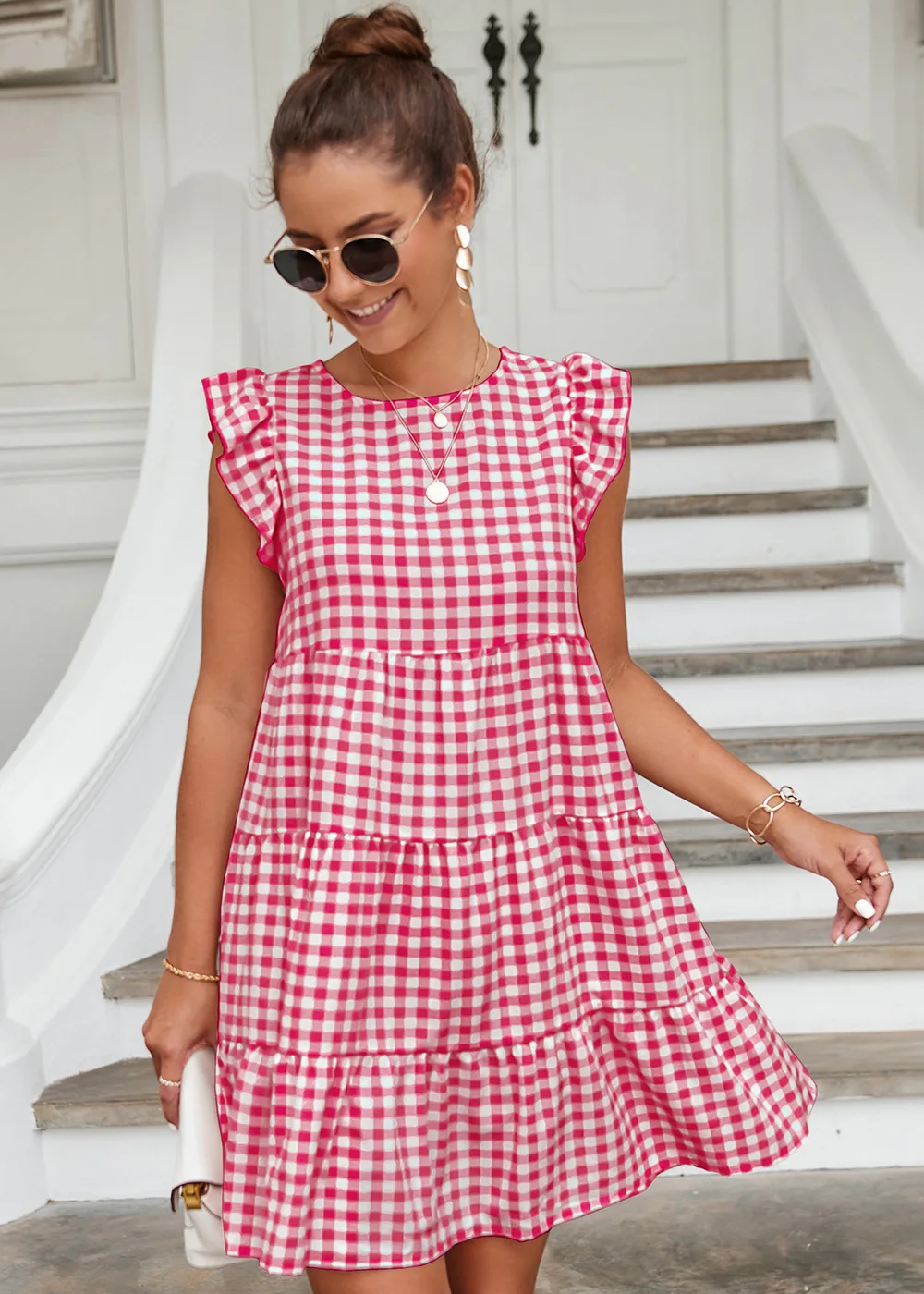 Classic Red Plaid Dress For Women 2022 Summer Sleeveless O-Neck A-Line Casual Short Dresses Vintage Loose Midi Party Dresses
Classic Red Plaid Dress For Women 2022 Summer Sleeveless O-Neck A-Line Casual Short Dresses Vintage Loose Midi Party Dresses