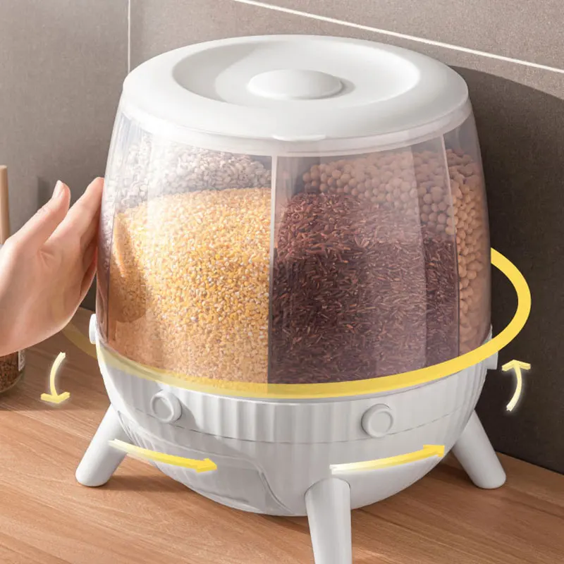Rice Bucket Storage Container Boxes Rotating Grain Tank Insect-proof Sealed Push for Home Kitchen Tools Gadgets Accessories
Rice Bucket Storage Container Boxes Rotating Grain Tank Insect-proof Sealed Push for Home Kitchen Tools Gadgets Accessories
