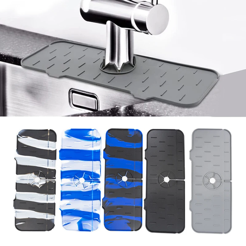 Silicone Faucet Absorbent Pad Sink Faucet Mat Wrap Around Design Water Splash Guard Faucet Splash Proof Mat for Kitchen Hotel
Silicone Faucet Absorbent Pad Sink Faucet Mat Wrap Around Design Water Splash Guard Faucet Splash Proof Mat for Kitchen Hotel