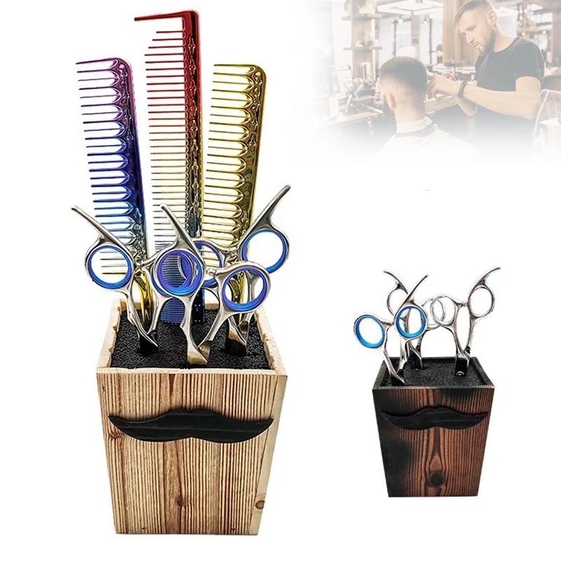 Подставка под гребень для парикмахеров, настольная деревянная подставка под розетку для парикмахерской 
Подставка под гребень для парикмахеров, настольная деревянная подставка под розетку для парикмахерской