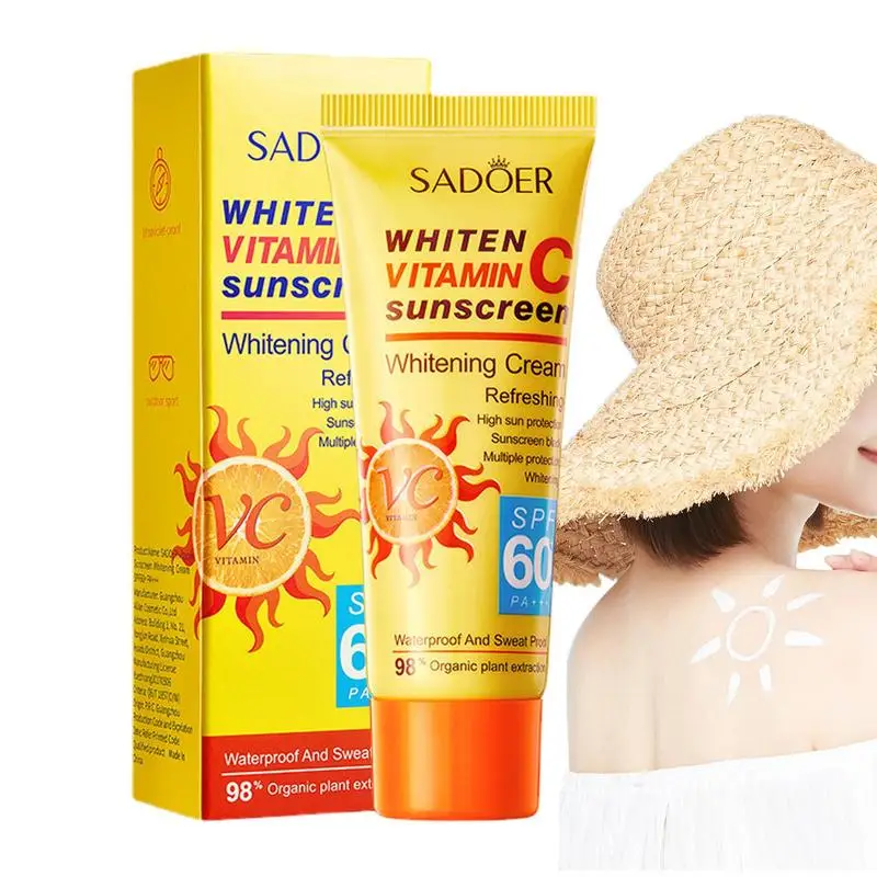 

SPF60+ PA+++ Sunscreen Cream For Face 40g UVA/UVB Sun Protection Sun Screen Lotion Sun Block Girls Korean Skin Care Products