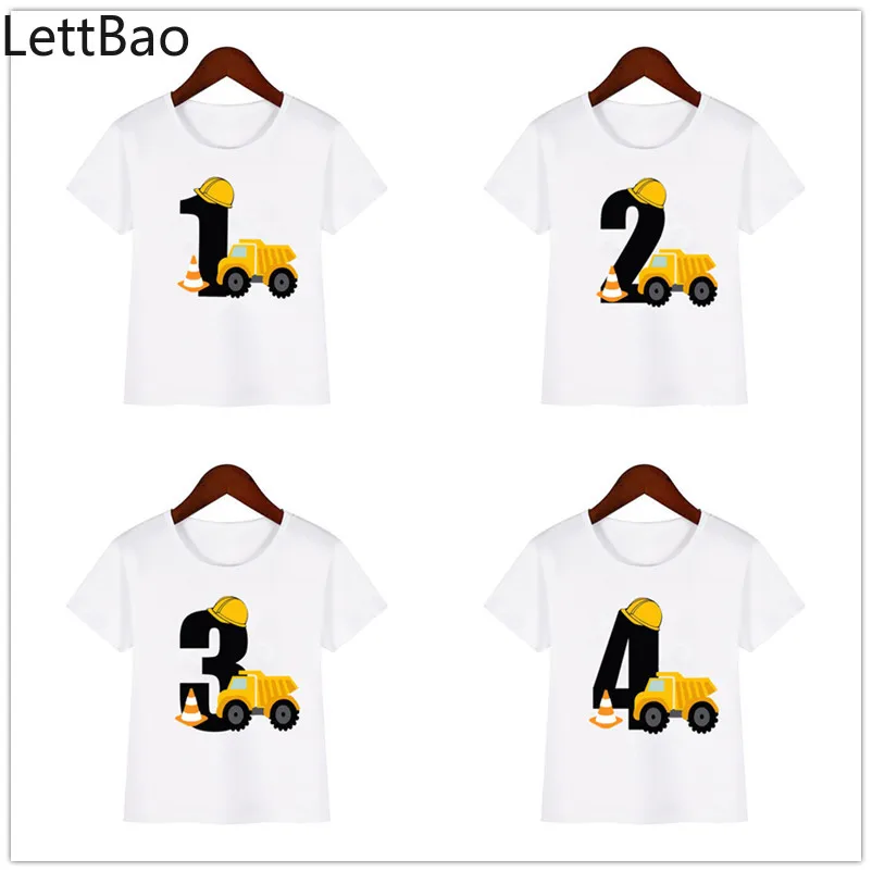 Kids Boys T-shirts Baby Short Sleeve Excavator Tops Children Fashion Tshirt 1 2 3 4 5 Years Boy Construction Birthday Shirt
Kids Boys T-shirts Baby Short Sleeve Excavator Tops Children Fashion Tshirt 1 2 3 4 5 Years Boy Construction Birthday Shirt