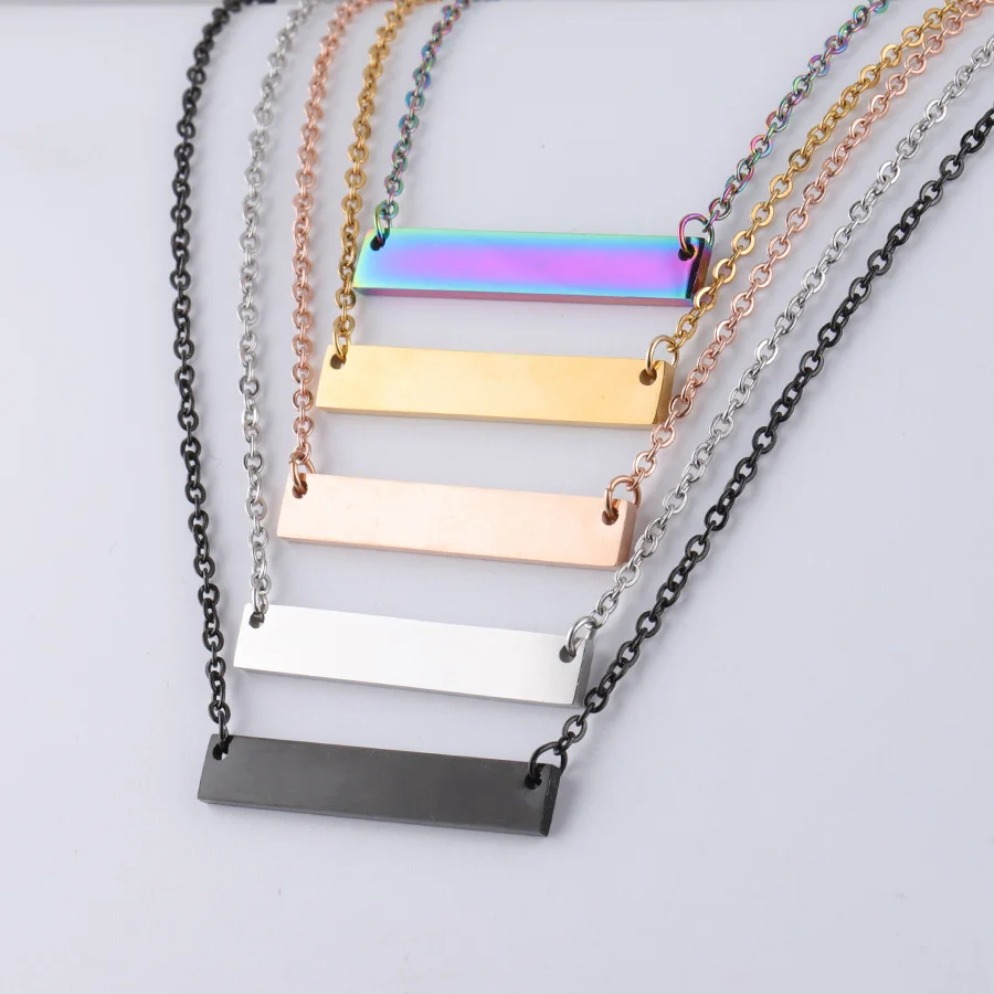 Hipifit 20pcs 16/18/20in Mirror Polish Stainless Steel Blank Bar Pendant Necklace Custom Engrave Name Necklace For Womens
Hipifit 20pcs 16/18/20in Mirror Polish Stainless Steel Blank Bar Pendant Necklace Custom Engrave Name Necklace For Womens