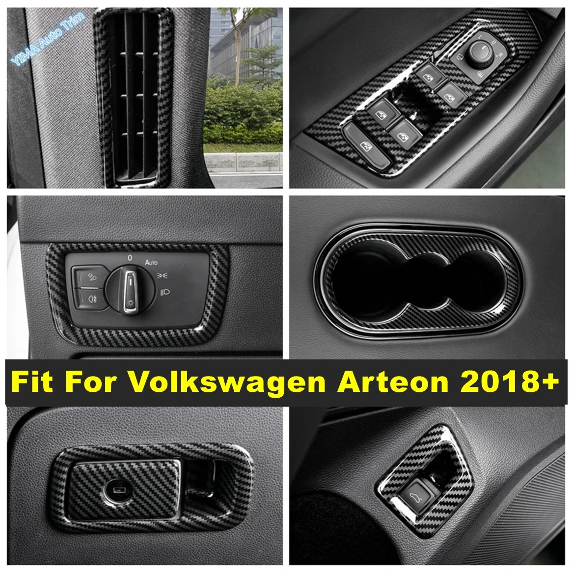Для Volkswagen Arteon 2018 - 2024 автомобильный стакан для воды из углеродного