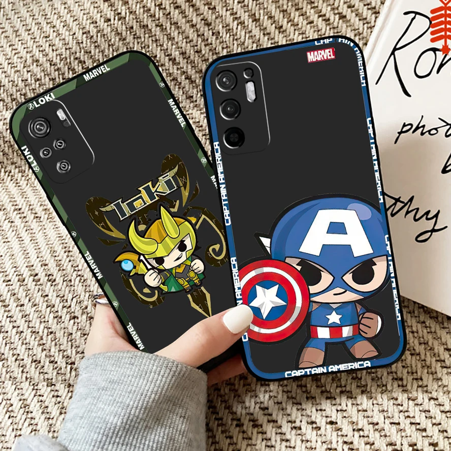 

Marvel Avengers Captain America Phone Case For Xiaomi Redmi Note 11 11T 11S 10 10S 10T Pro For Redmi Note 11 10 5G Carcasa