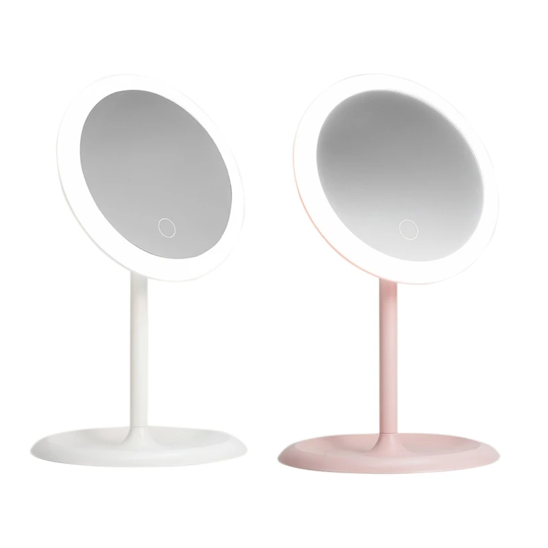 Portable LED Makeup Mirror With Light Ladies Dressing Table Mirror With Storage Desktop Shape Cosmetic Mirrors
Portable LED Makeup Mirror With Light Ladies Dressing Table Mirror With Storage Desktop Shape Cosmetic Mirrors