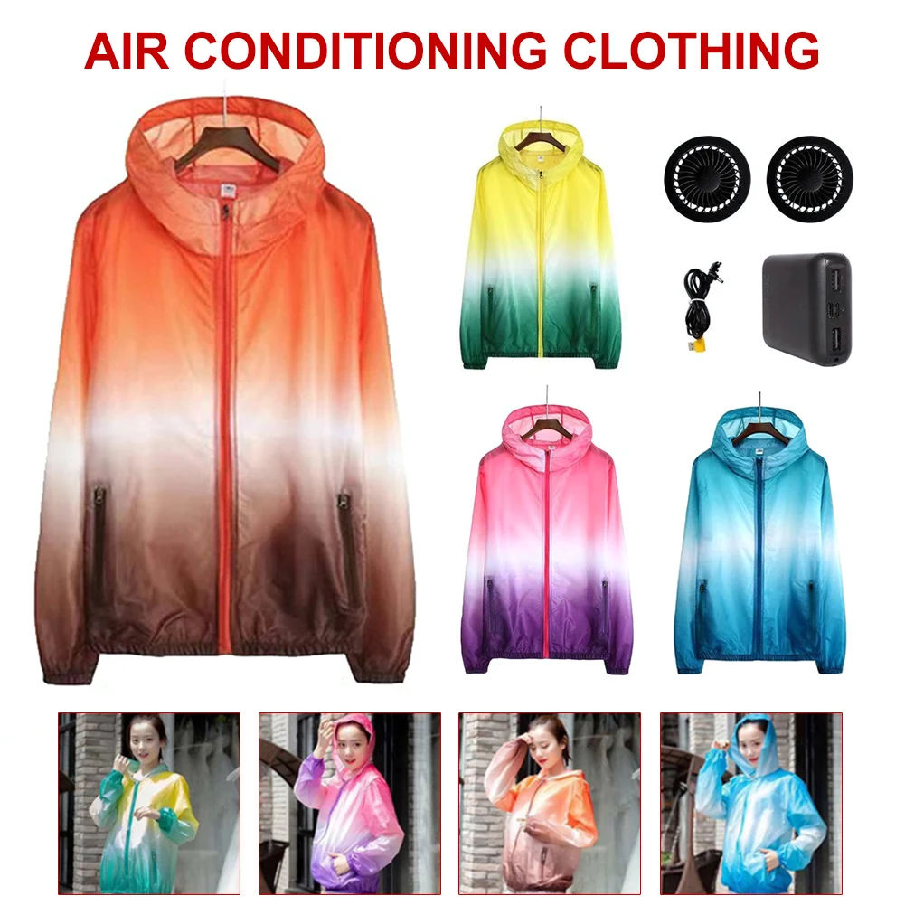 Summer Cooling Jacket Summer Gradient Air Conditioning Cool Coat With 2 Fans Sun Protection Cooling Jacket For Outdoor Travel
Summer Cooling Jacket Summer Gradient Air Conditioning Cool Coat With 2 Fans Sun Protection Cooling Jacket For Outdoor Travel