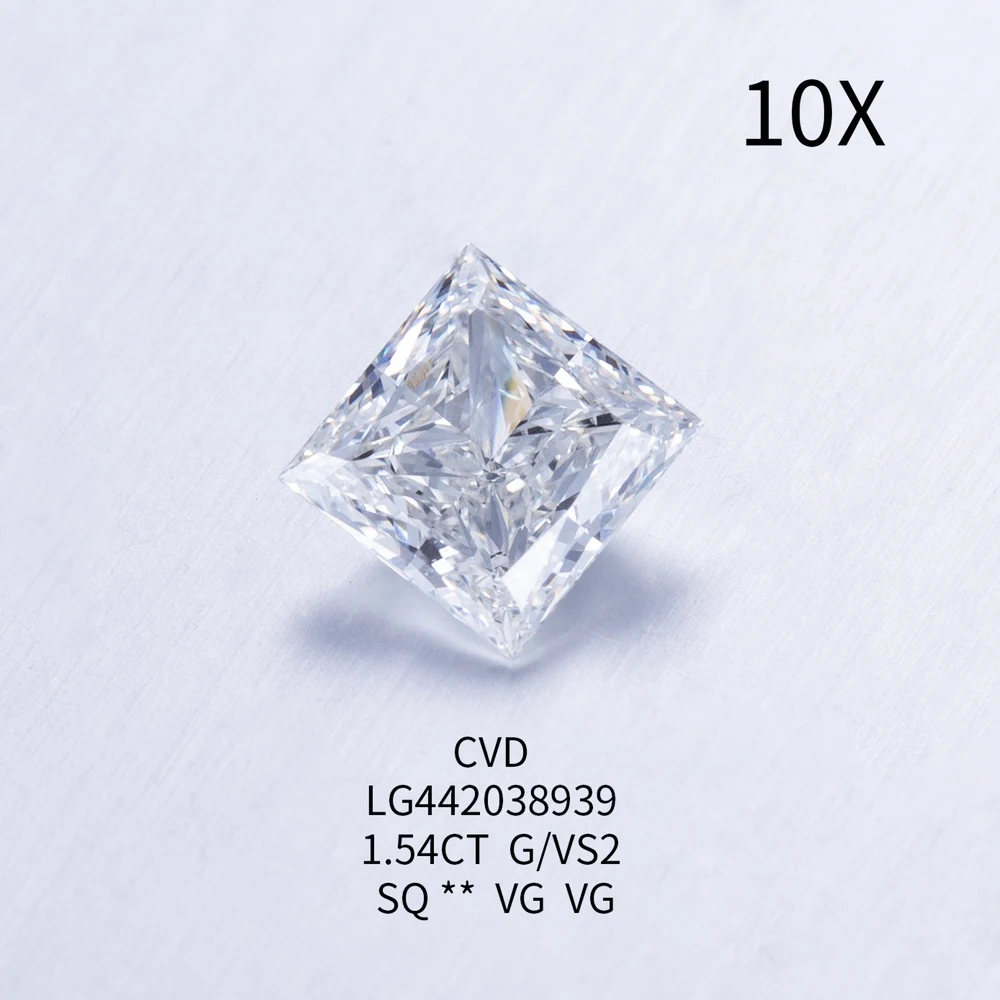1.54ct принцесса лаборатория Выращенный алмаз CVD G цвет VS2 GI сертификат
1.54ct принцесса лаборатория Выращенный алмаз CVD G цвет VS2 GI сертификат