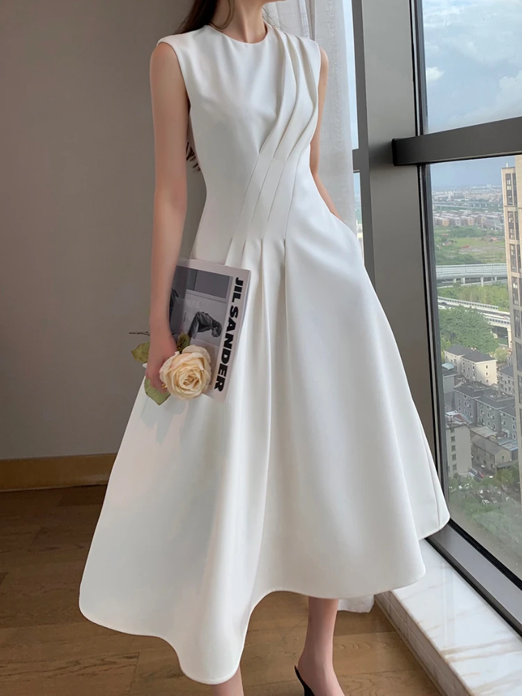 Summer Women Solid Black Fashion Elegant Casual Party Dress Casual Midi Sleeveless A-Line Black Female Fashion Outwear Sundress
Summer Women Solid Black Fashion Elegant Casual Party Dress Casual Midi Sleeveless A-Line Black Female Fashion Outwear Sundress