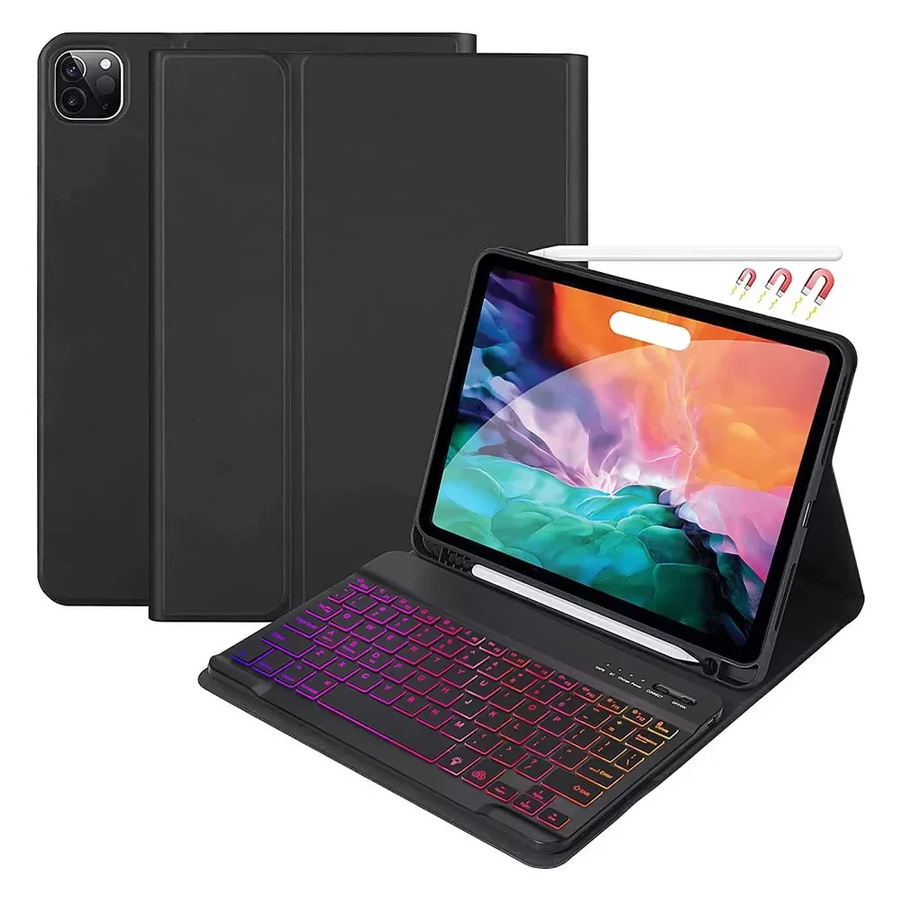 Чехол с беспроводной Bluetooth-клавиатурой и держателем для карандашей для IPad7/8/9 10,2/Pro10.5/air3, универсальный тонкий кожаный Чехол Folio Sma 
Чехол с беспроводной Bluetooth-клавиатурой и держателем для карандашей для IPad7/8/9 10,2/Pro10.5/air3, универсальный тонкий кожаный Чехол Folio Sma
