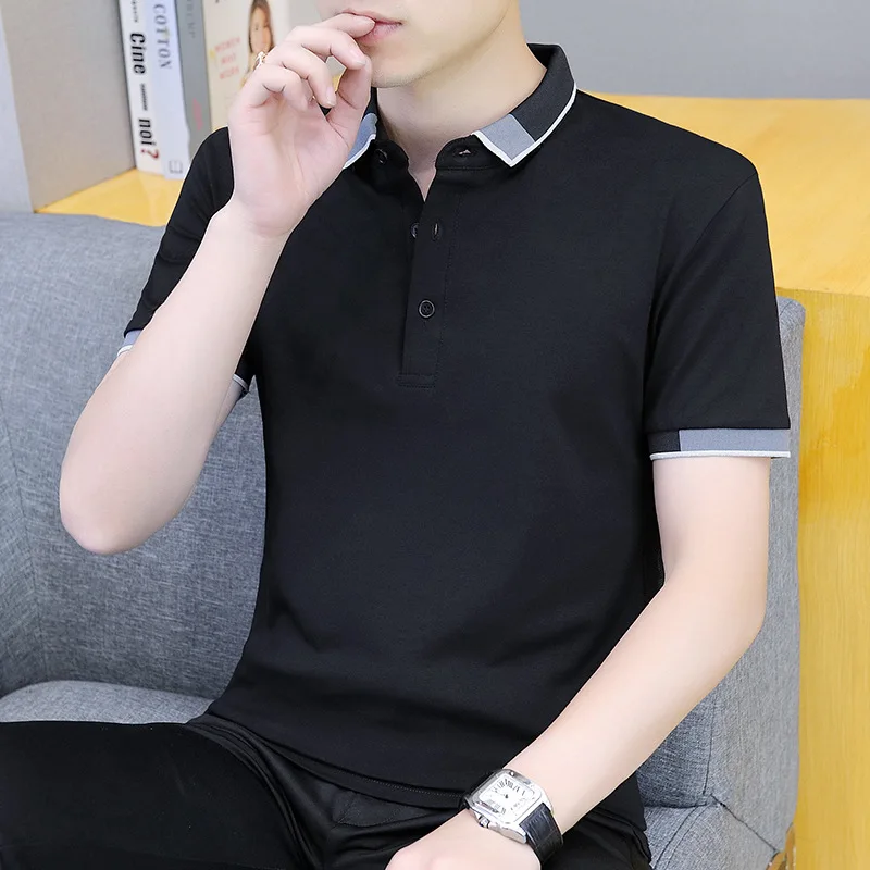 Men's Summer Lapel Polo Shirt Business Casual Shirt Collar Middle-aged Men's Shirt 4XL Size Mens Polo Shirts with Short Sleeve
Men's Summer Lapel Polo Shirt Business Casual Shirt Collar Middle-aged Men's Shirt 4XL Size Mens Polo Shirts with Short Sleeve