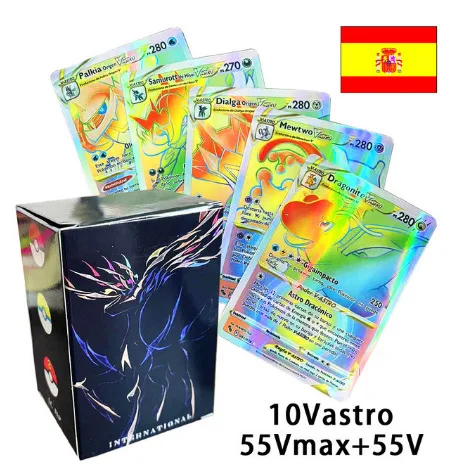 Pokemon Cards Anime Hand Pikachu Charizard Greninja Eeveelution Spanish V Vmax Vstar Flash Card Children's Toys Birthday Gifts
Pokemon Cards Anime Hand Pikachu Charizard Greninja Eeveelution Spanish V Vmax Vstar Flash Card Children's Toys Birthday Gifts