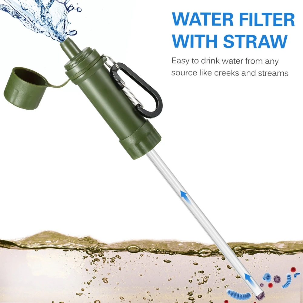 Portable Water Filter Outdoor Survival Water Purifier for Emergency Kits Drinking Water Filtering Too Individual Water Purifier 
Portable Water Filter Outdoor Survival Water Purifier for Emergency Kits Drinking Water Filtering Too Individual Water Purifier