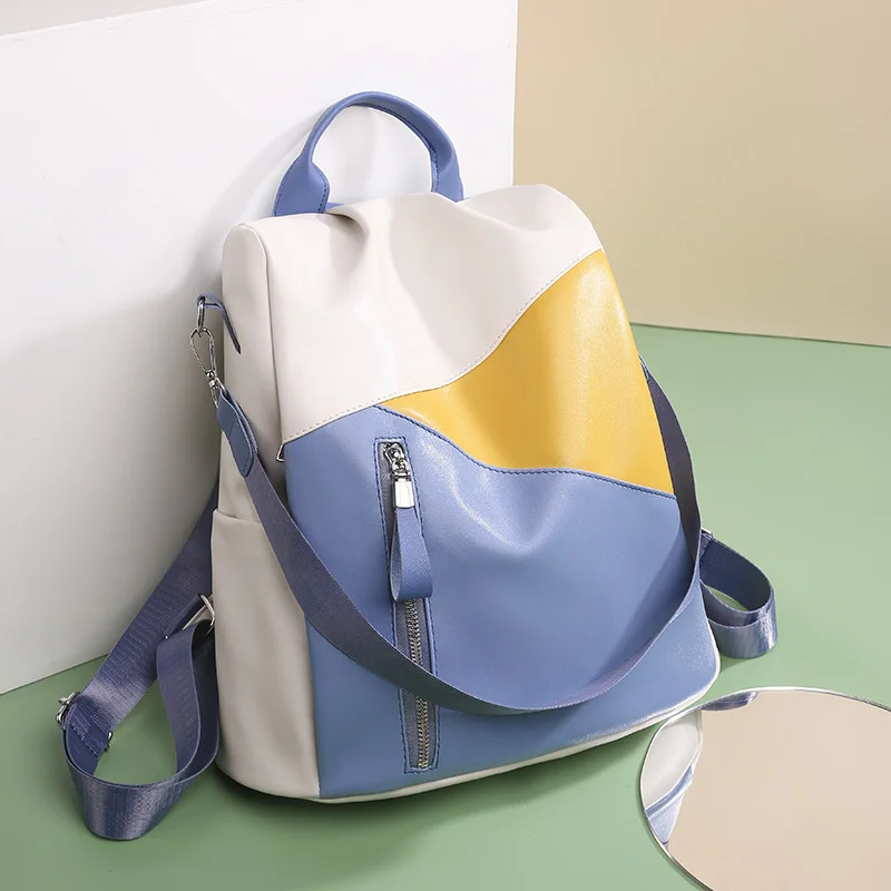 New Women's Bag Pu Soft Leather Texture Backpack Fashion Contrast Color Schoolbag Large Capacity Anti-theft Travel Bag
New Women's Bag Pu Soft Leather Texture Backpack Fashion Contrast Color Schoolbag Large Capacity Anti-theft Travel Bag