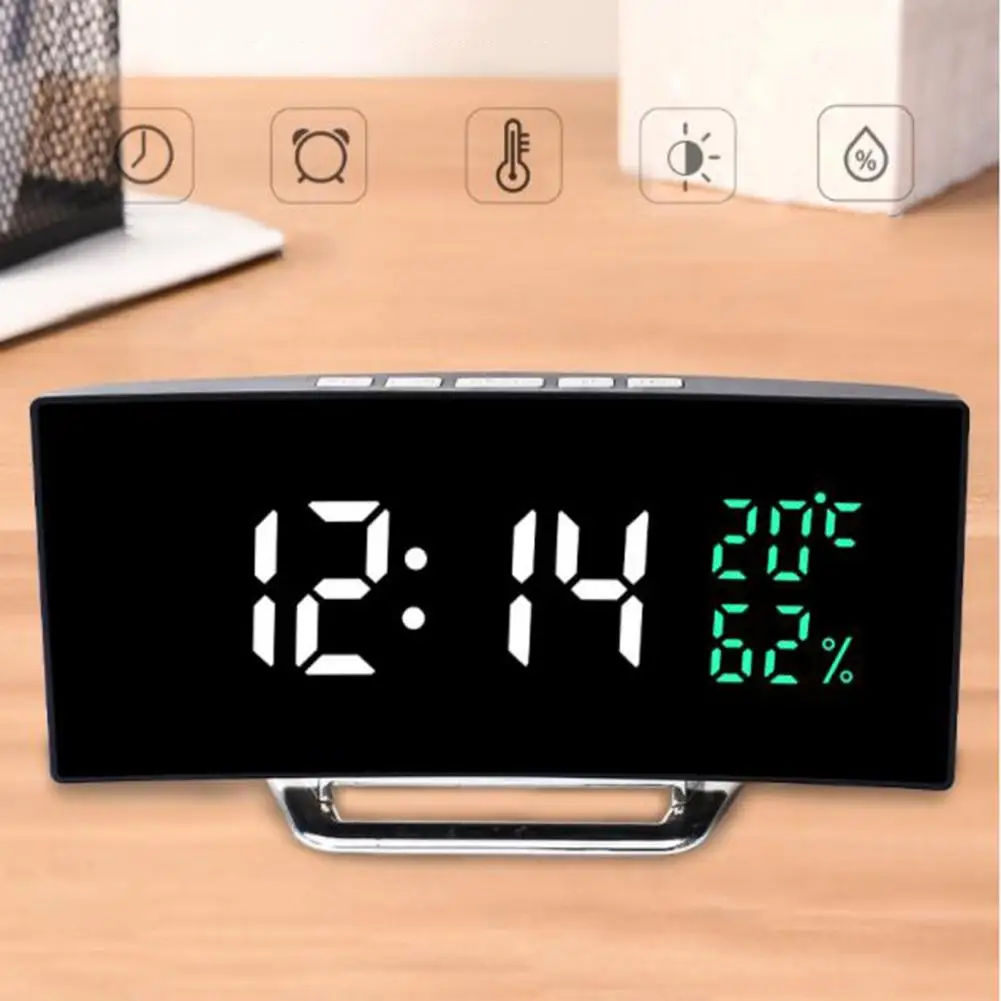 LED Digital Alarm Clock With Time Date Temperature Humidity Display 12/24h Multi-function Desk Table Clock
LED Digital Alarm Clock With Time Date Temperature Humidity Display 12/24h Multi-function Desk Table Clock