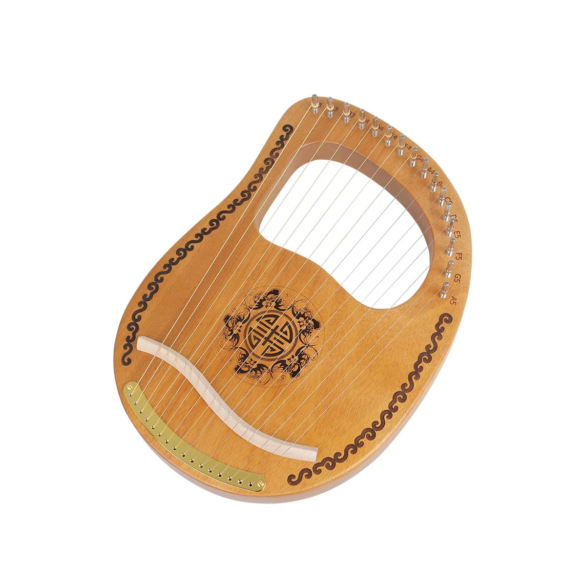 

Lyre Beginner 16-String Lyre Small Harp Small Portable Small and Easy to Learn Solid Wood Harp Niche Instrument