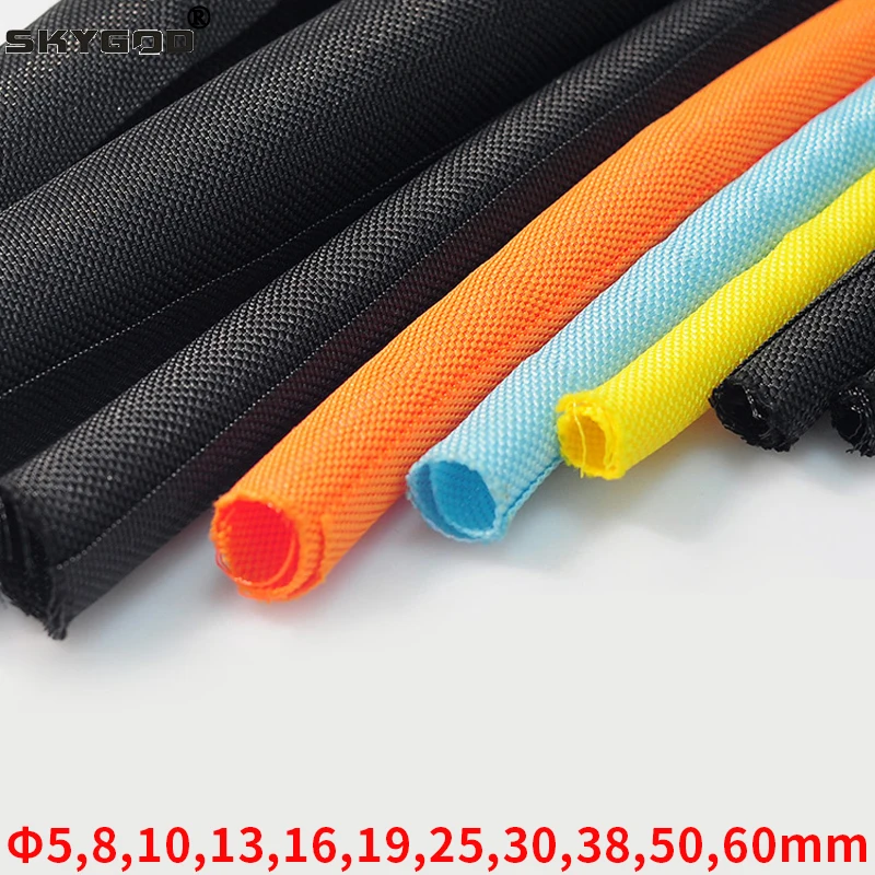 

Cable Sleeve Self Closing PET Braided Expandable Auto Line Management Overlaps Flexible Loom Split Pipe Tube Wire Wrap Protect