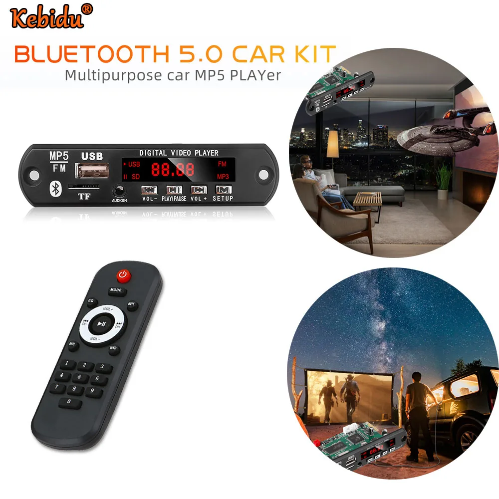 DC 5V-12V MP5 Video Player Module Bluetooth Decoder Board Support USB TF MP3 WAV Lossless Decoding Diy Kit Electronic PCB Module
DC 5V-12V MP5 Video Player Module Bluetooth Decoder Board Support USB TF MP3 WAV Lossless Decoding Diy Kit Electronic PCB Module