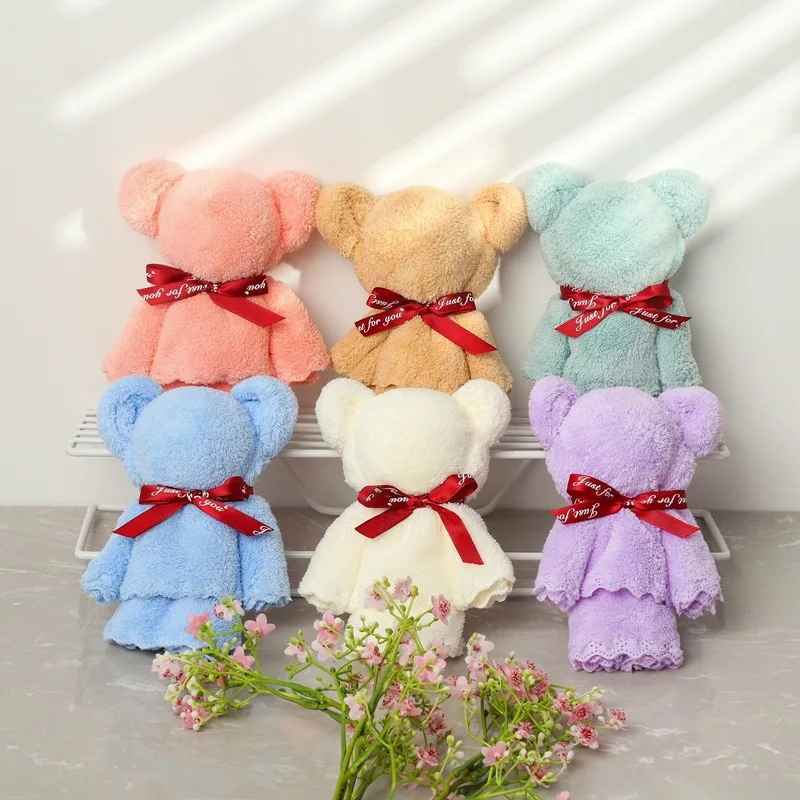 

5pcs Valentines Day Gift for Girlfriend Cute Bear Towel Wedding Gift for Guests Gift To A Girl Boyfriend Party Favors Presents
