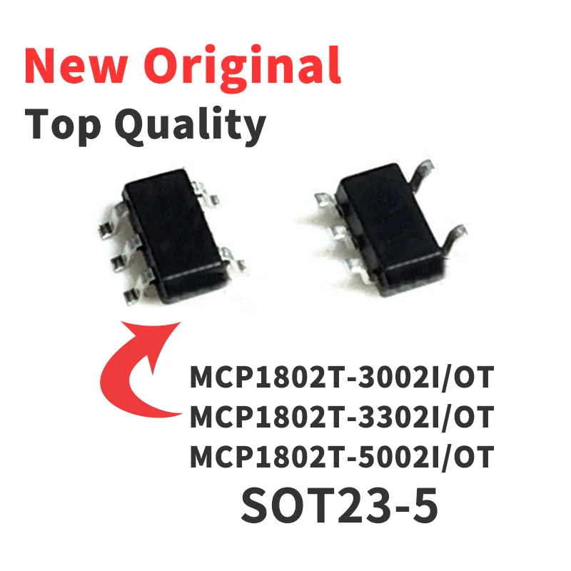 

10 Pieces MCP1802T-3002I MCP1802T-3302I MCP1802T-5002I MCP6001RT-E MCP6001RT-I /OT SOT23-5 Chip IC New Original