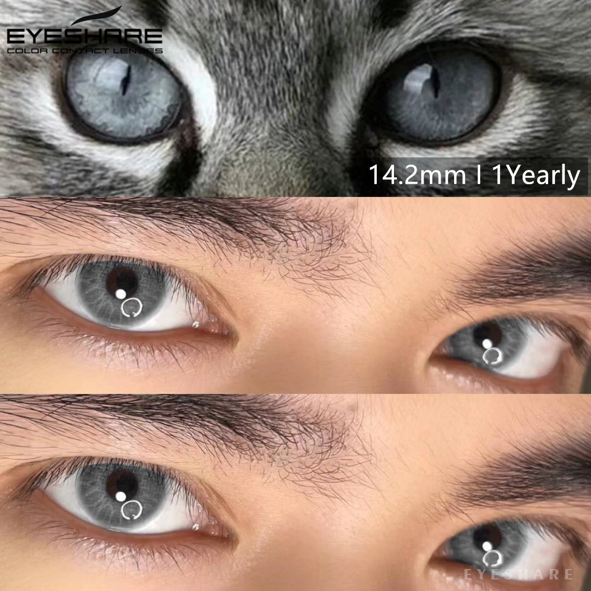 

1 пара натуральных цветных контактных линз EYESHARE для глаз Новые модные синие контактные серые цветные линзы для макияжа ежегодные контакты для глаз