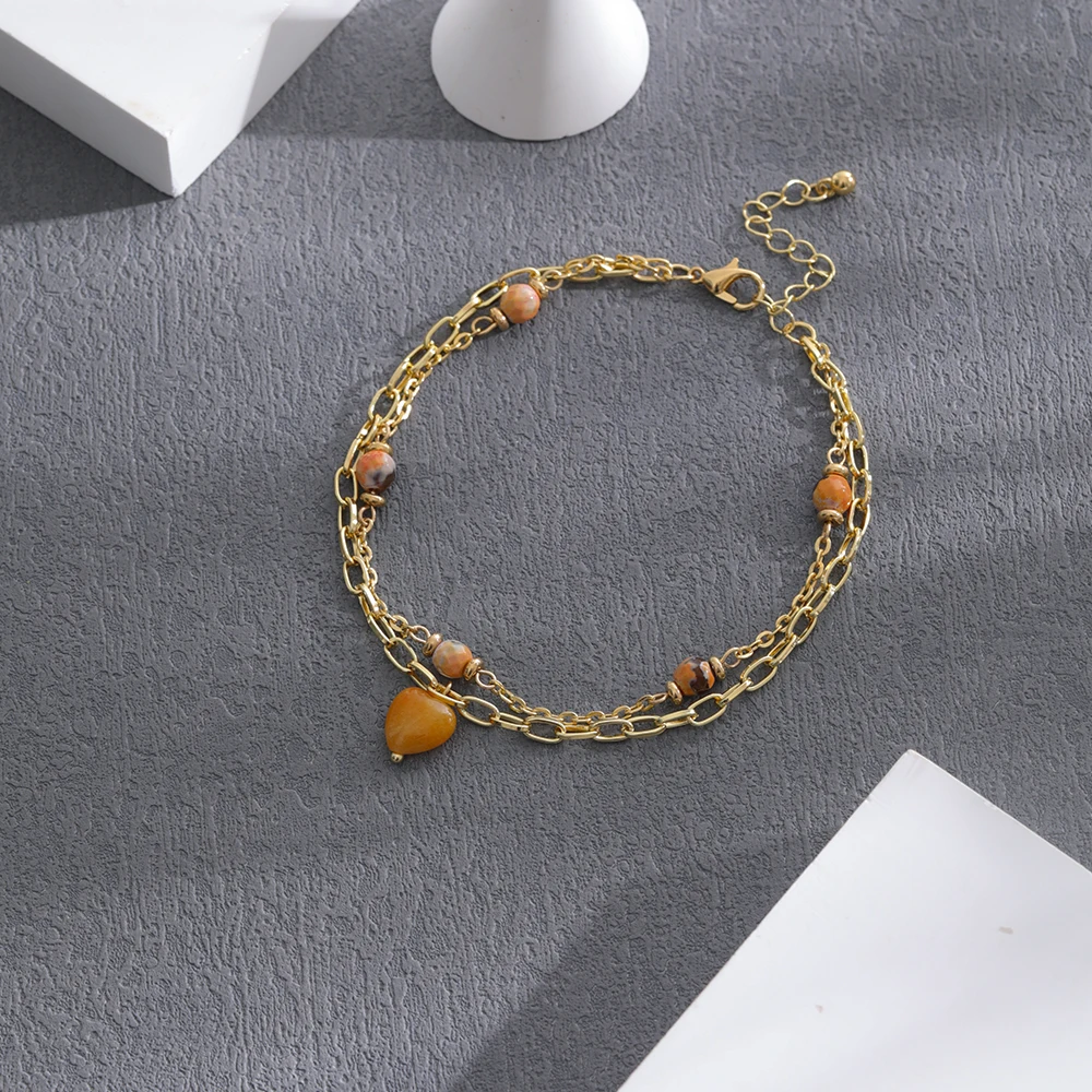 Boho Natural Stone Pendant Anklet For Women Ladies Simple Personality Beads Anklet Party Gift Jewelry Factory Direct Sales 
Boho Natural Stone Pendant Anklet For Women Ladies Simple Personality Beads Anklet Party Gift Jewelry Factory Direct Sales