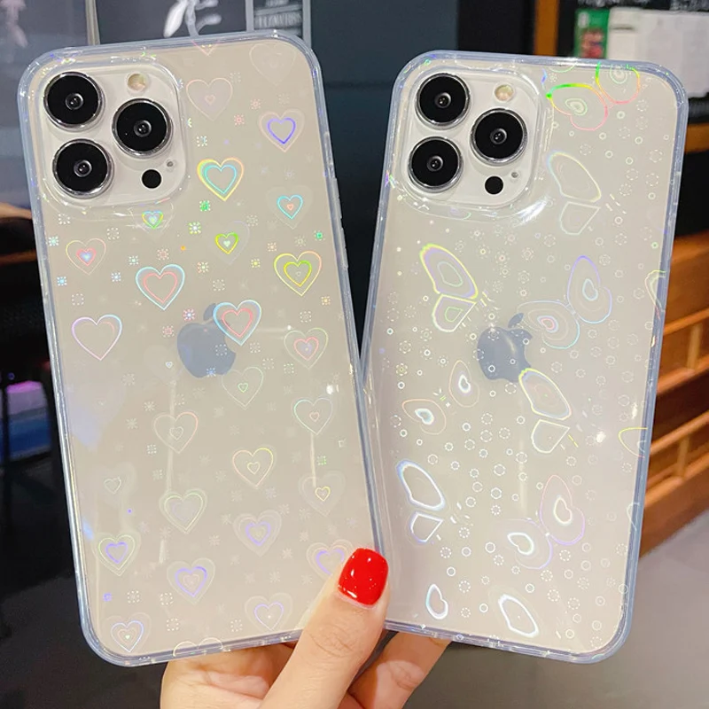 Laser Glitter Clear Phone Case For iphone 13 12 Mini 11 Pro XS Max XR X 7 8 Plus SE 2020 Silicone Soft Love Heart Back Cover
Laser Glitter Clear Phone Case For iphone 13 12 Mini 11 Pro XS Max XR X 7 8 Plus SE 2020 Silicone Soft Love Heart Back Cover