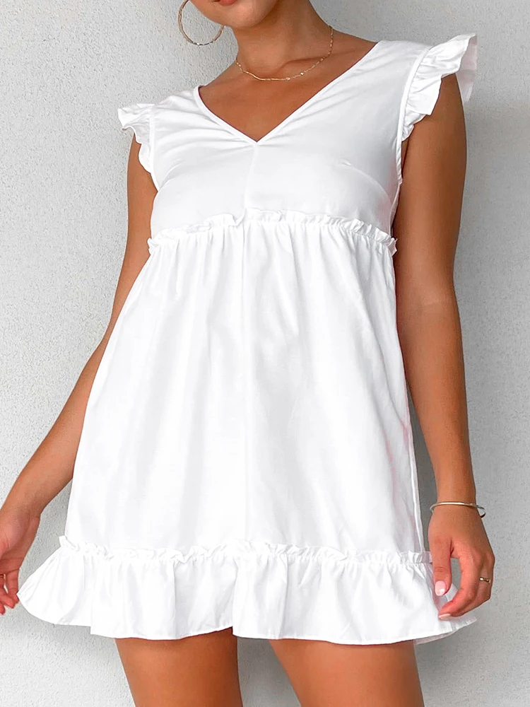Linad White Night Dress Women Casual Sleeveless V Neck Sleepwear Ruffle Cotton Woman Dresses 2023 Summer Solid Female Nightwear
Linad White Night Dress Women Casual Sleeveless V Neck Sleepwear Ruffle Cotton Woman Dresses 2023 Summer Solid Female Nightwear