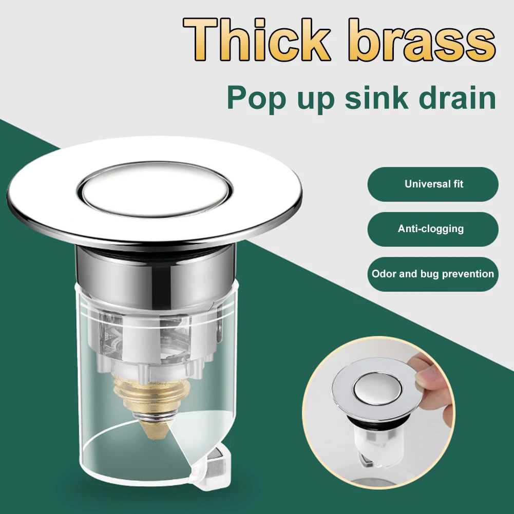 Bathroom Sink Drain Stopper Pop Up Basin Drain Filter Anti-Clogging Hair Stopper Sink Strainer Prevent Odor Bug for Sink Bathtub
Bathroom Sink Drain Stopper Pop Up Basin Drain Filter Anti-Clogging Hair Stopper Sink Strainer Prevent Odor Bug for Sink Bathtub