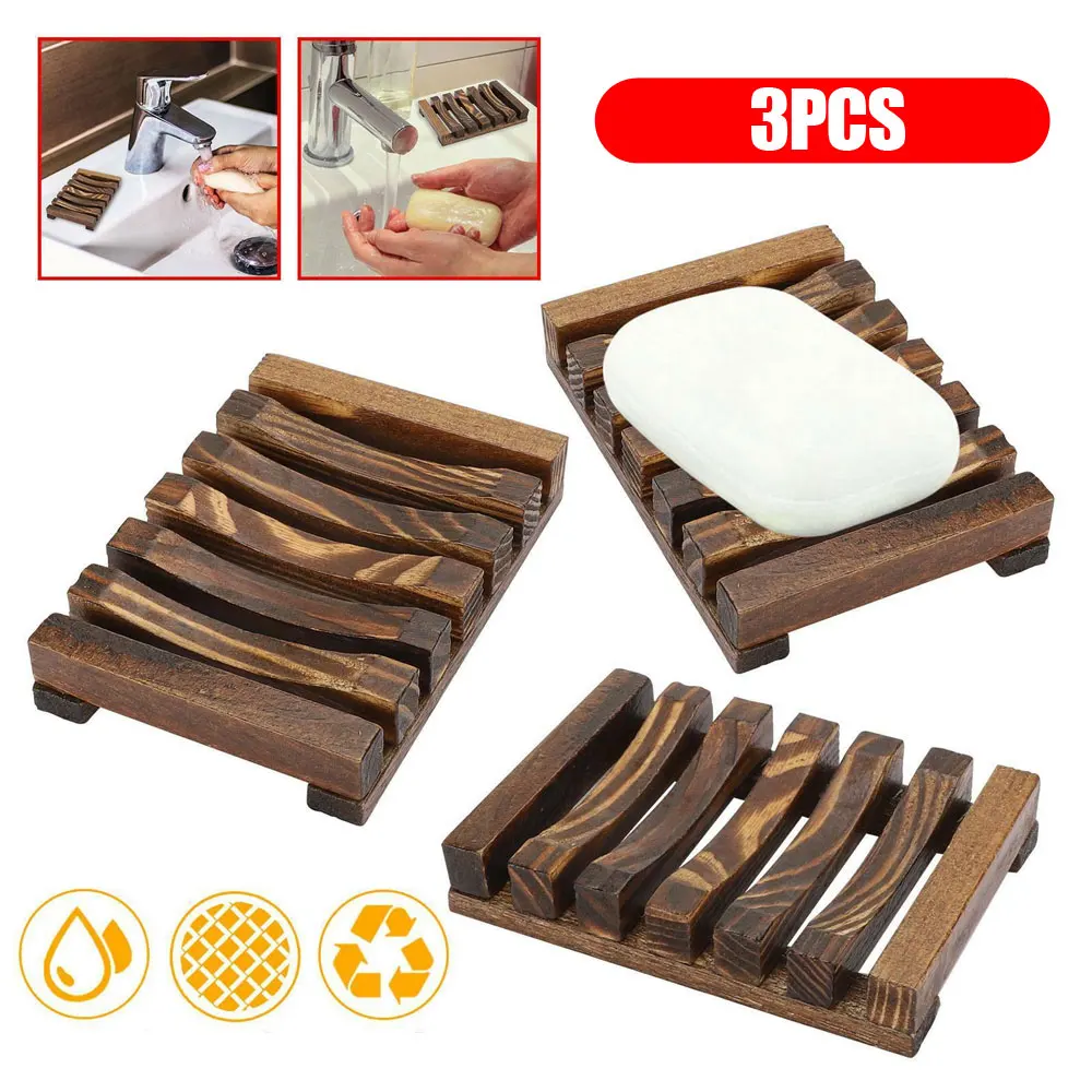 3Pcs Wooden Natural Bamboo Soap Dishes Tray Holder Storage Soap Rack Plate Box Container Portable Bathroom Soap Dish Storage Box
3Pcs Wooden Natural Bamboo Soap Dishes Tray Holder Storage Soap Rack Plate Box Container Portable Bathroom Soap Dish Storage Box