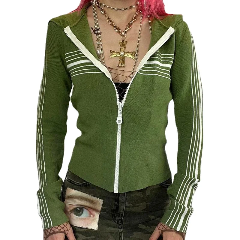 Hooded Sweater Women spring-autumn hot girl sports coats slim waist casual training stripe stitching zipper Ladies clothes
Hooded Sweater Women spring-autumn hot girl sports coats slim waist casual training stripe stitching zipper Ladies clothes