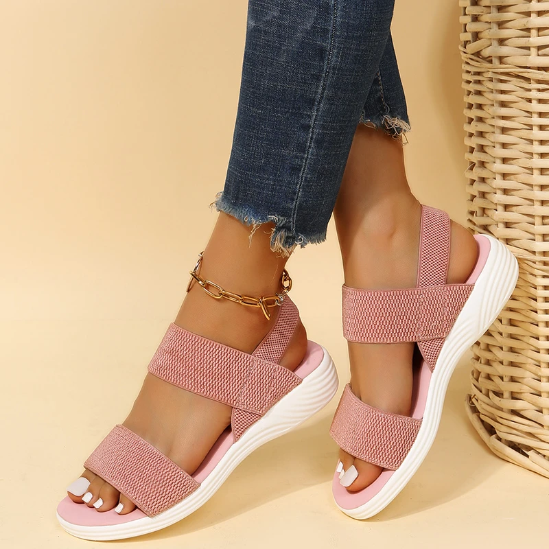 2023 Summer New Women's Wedge Heel Platform Cozy Sandals Ladies Outdoor Beach Sandals Elastic Band Designer Shoes Sandals Women
2023 Summer New Women's Wedge Heel Platform Cozy Sandals Ladies Outdoor Beach Sandals Elastic Band Designer Shoes Sandals Women