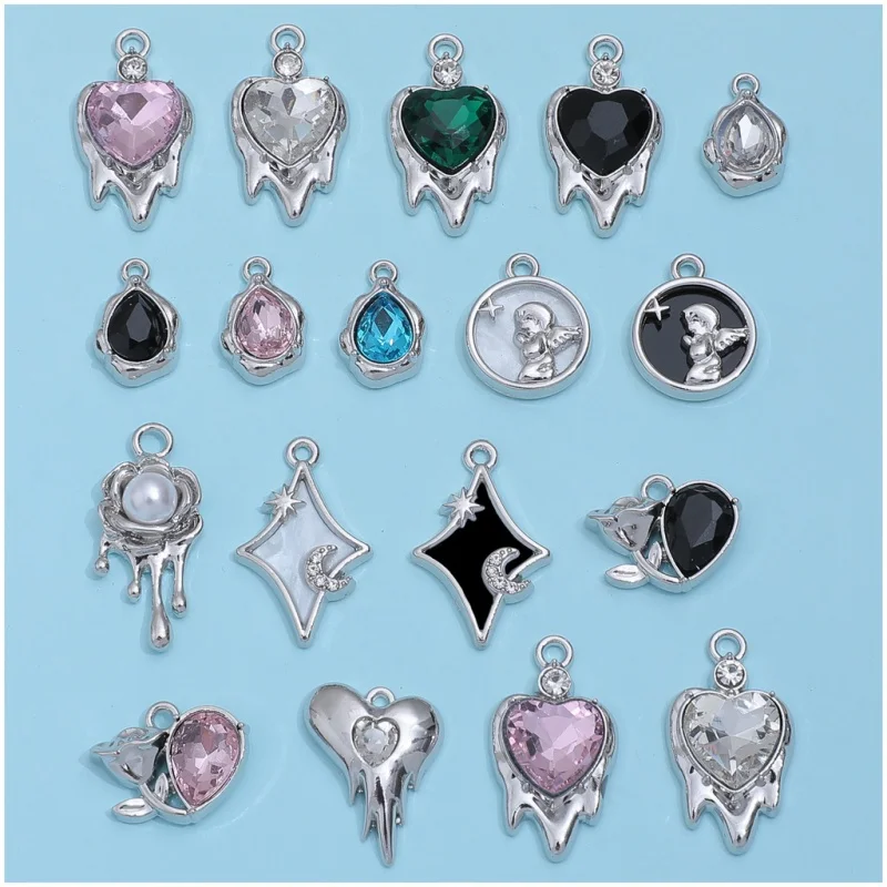 Silver love rose water drop angel alloy pendant DIY handmade earrings jewelry bracelet necklace accessories materials
Silver love rose water drop angel alloy pendant DIY handmade earrings jewelry bracelet necklace accessories materials