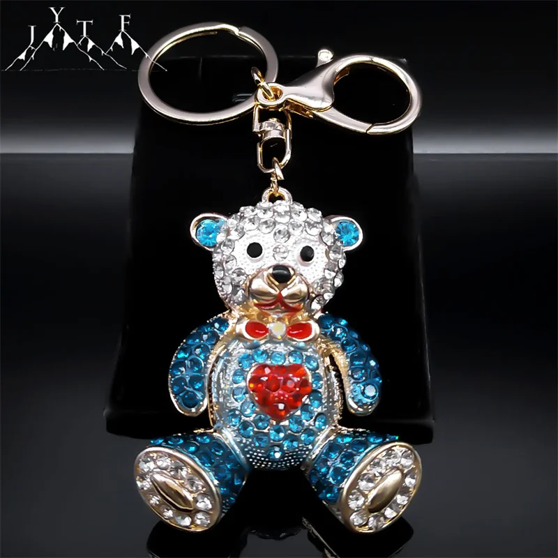 Mini Cute Love Heart Bear Teddy Full Crystal Doll Key Chain for Women Men Alloy Rhinestone Animal Car Bag Accessories Jewelry
Mini Cute Love Heart Bear Teddy Full Crystal Doll Key Chain for Women Men Alloy Rhinestone Animal Car Bag Accessories Jewelry