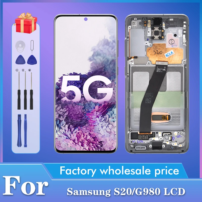 1Pcs 6.2 Inch G980 Display For Samsung Galaxy S20 Lcd Screen Touch Digitizer G980F G980F/DS Assembly Replacement With Frame
1Pcs 6.2 Inch G980 Display For Samsung Galaxy S20 Lcd Screen Touch Digitizer G980F G980F/DS Assembly Replacement With Frame