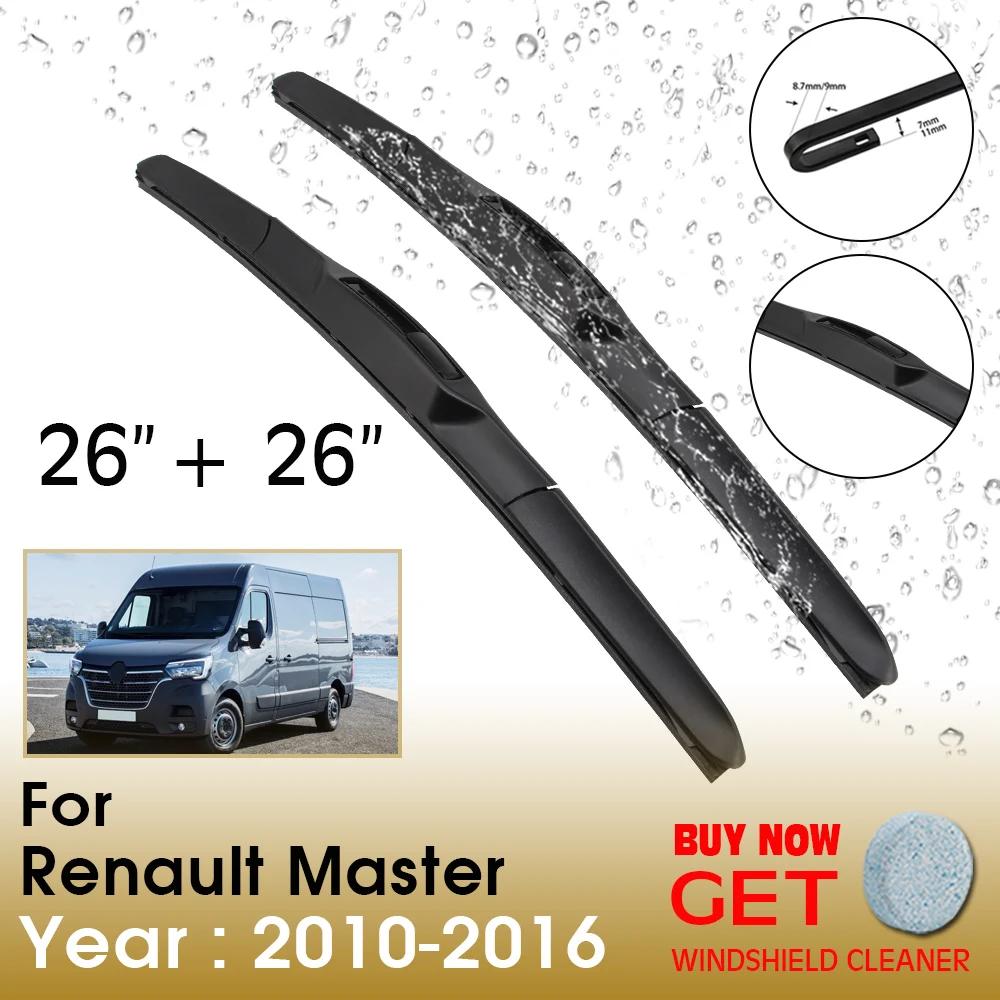 Car Wiper Blade For Renault Master 26"+26" 2010-2016 Front Window Washer Windscreen Windshield Wipers Blades Accessories
Car Wiper Blade For Renault Master 26"+26" 2010-2016 Front Window Washer Windscreen Windshield Wipers Blades Accessories