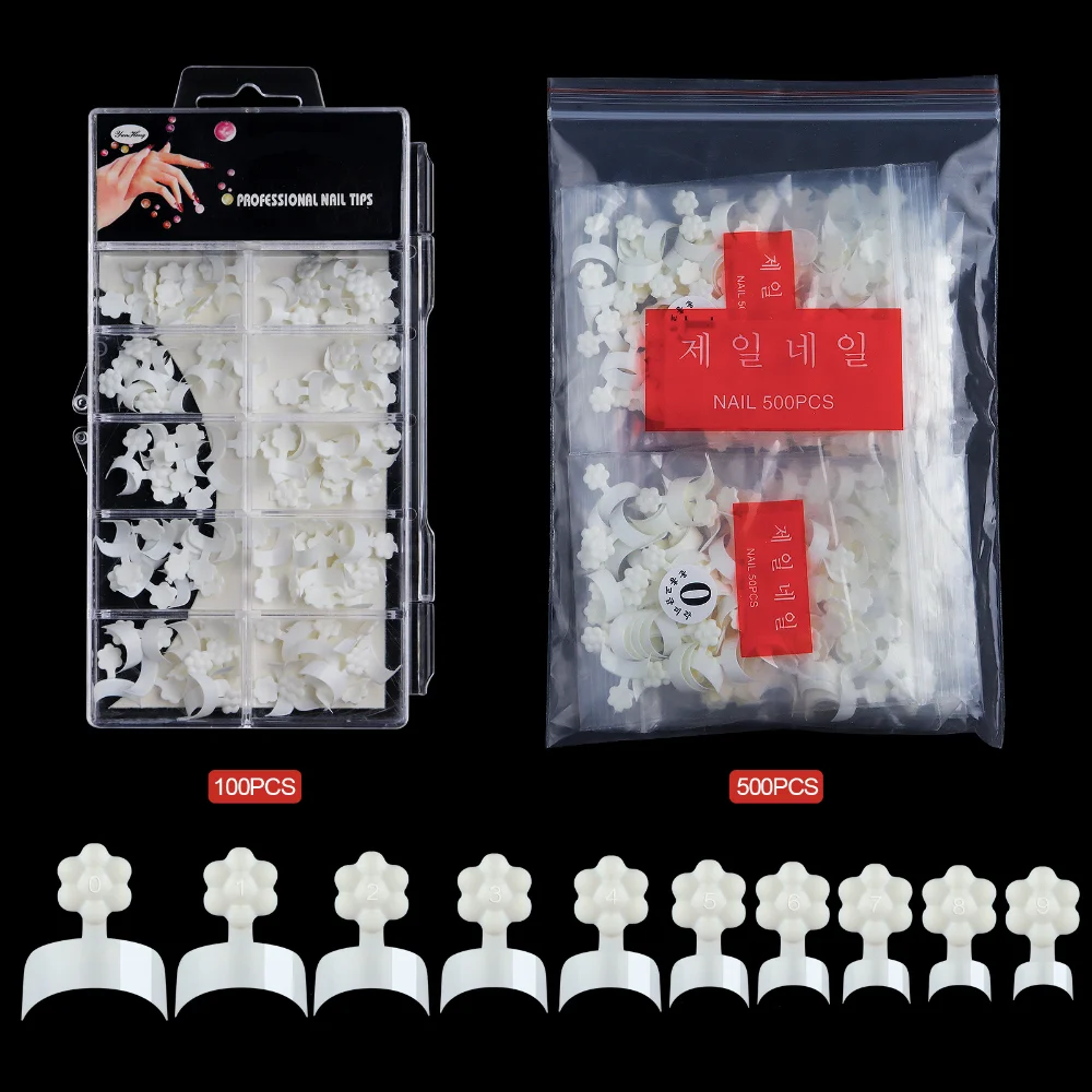 Fashionable nail extensions, plum blossom French style nail patches, fake nails, 500 crescent French style edge nail art nails
Fashionable nail extensions, plum blossom French style nail patches, fake nails, 500 crescent French style edge nail art nails