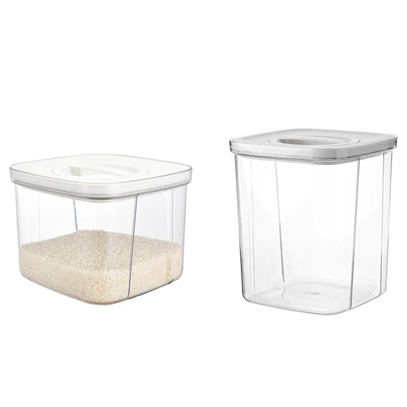 Kitchen Storage Box Food Organizer Container Airtight Transparent Grains Flours Rice Storage Bin
Kitchen Storage Box Food Organizer Container Airtight Transparent Grains Flours Rice Storage Bin