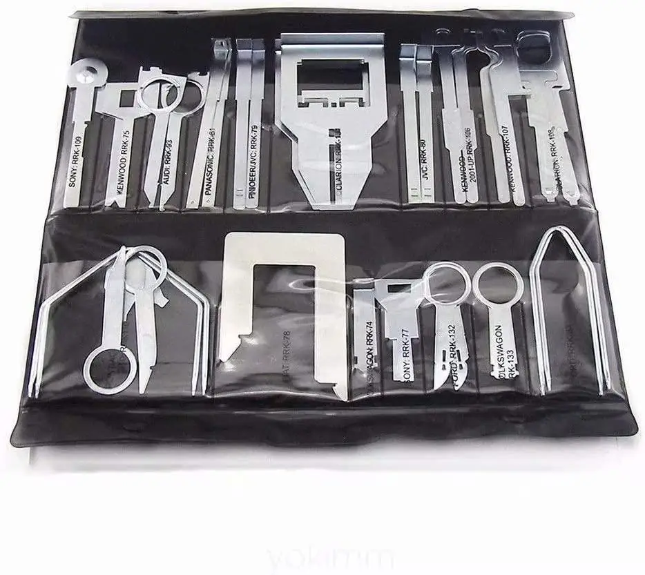 38pcs Car Audio Stereo Cd Player Radio Removal Repair Tool Kits With Sturdy Pouch Auto Door Panels Interior Disassembly Tool
38pcs Car Audio Stereo Cd Player Radio Removal Repair Tool Kits With Sturdy Pouch Auto Door Panels Interior Disassembly Tool