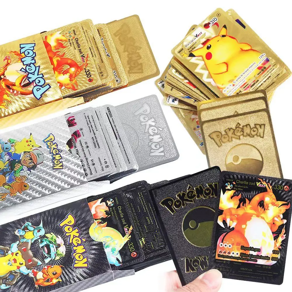 New 11-55pcs Pokemon Cards Gold Silver Vmax GX Black Card Charizard Pikachu Rare Collection Battle Trainer Box Child Toys Gift
New 11-55pcs Pokemon Cards Gold Silver Vmax GX Black Card Charizard Pikachu Rare Collection Battle Trainer Box Child Toys Gift