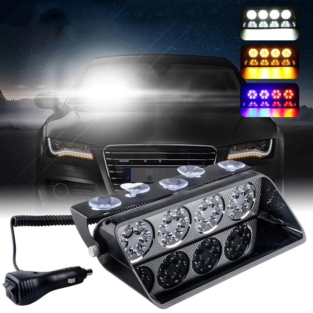 24 LED Police Light Car Lights 72W Dash Windshield Beacon Hazard Flasher Warning Flashing Lamp Car Emergency Strobe Light
24 LED Police Light Car Lights 72W Dash Windshield Beacon Hazard Flasher Warning Flashing Lamp Car Emergency Strobe Light