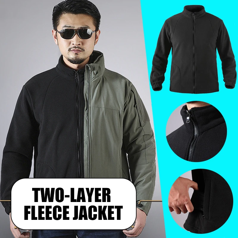Tactical Fleece Hiking Jacket Men's Polar Fleece Cycling Fishing Jacket Autumn Winter Thicken Warm Windproof Bayer Sport Coat 
Tactical Fleece Hiking Jacket Men's Polar Fleece Cycling Fishing Jacket Autumn Winter Thicken Warm Windproof Bayer Sport Coat