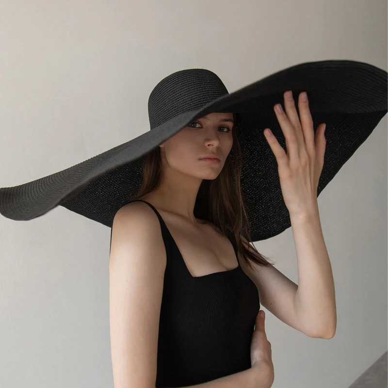 Oversized Wide Brim Straw Hat Travel Beach Hats Women 70cm Sun Hat summer UV Protection Panama Floppy Foldable cap UPF 50
Oversized Wide Brim Straw Hat Travel Beach Hats Women 70cm Sun Hat summer UV Protection Panama Floppy Foldable cap UPF 50