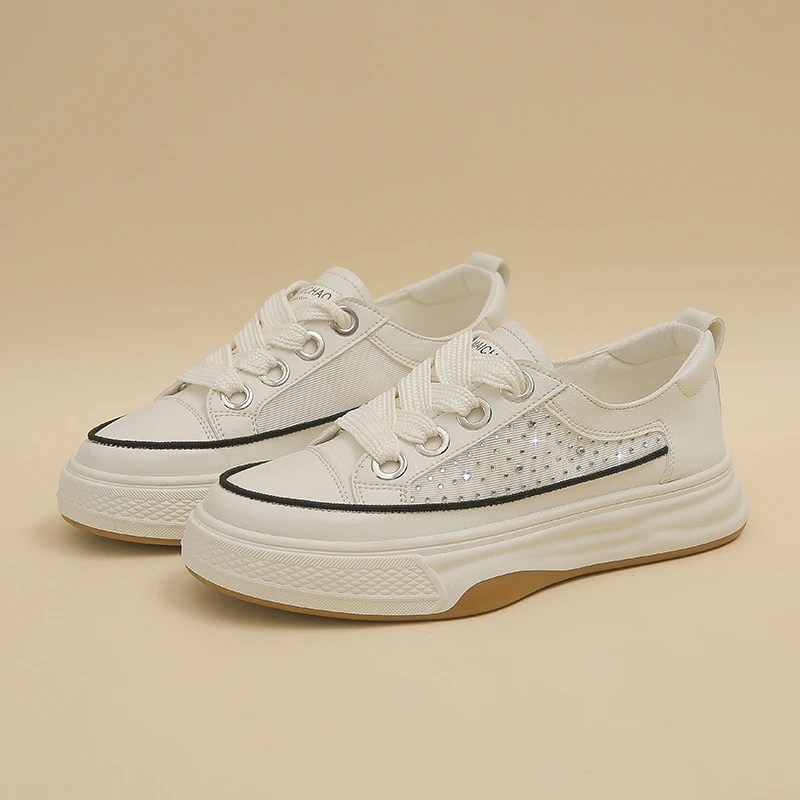 2022 Spring And Summer New Women's White Canvas Shoes Thick Bottom Mesh Rhinestone Elegant Luxury Fashion Running Sneakers
2022 Spring And Summer New Women's White Canvas Shoes Thick Bottom Mesh Rhinestone Elegant Luxury Fashion Running Sneakers