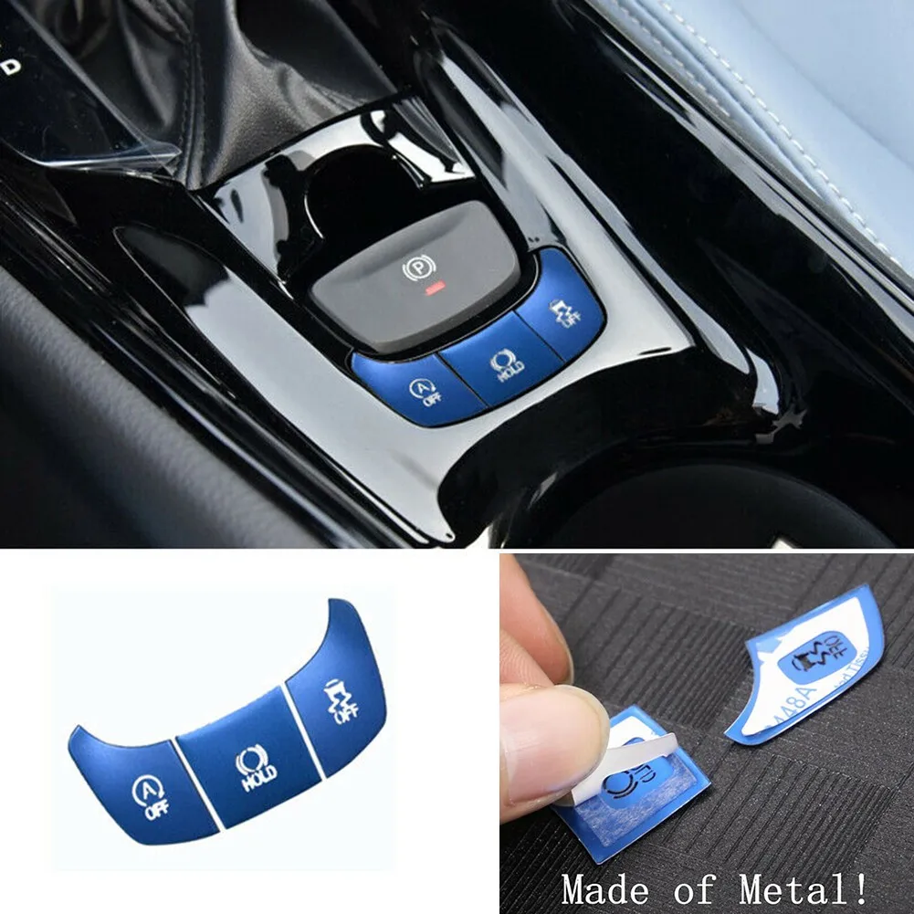 3pcs/Set Gear Shift Button Trim 3x Aluminum Alloy Blue For Toyota CHR 2016-2021 With Self Tape
3pcs/Set Gear Shift Button Trim 3x Aluminum Alloy Blue For Toyota CHR 2016-2021 With Self Tape