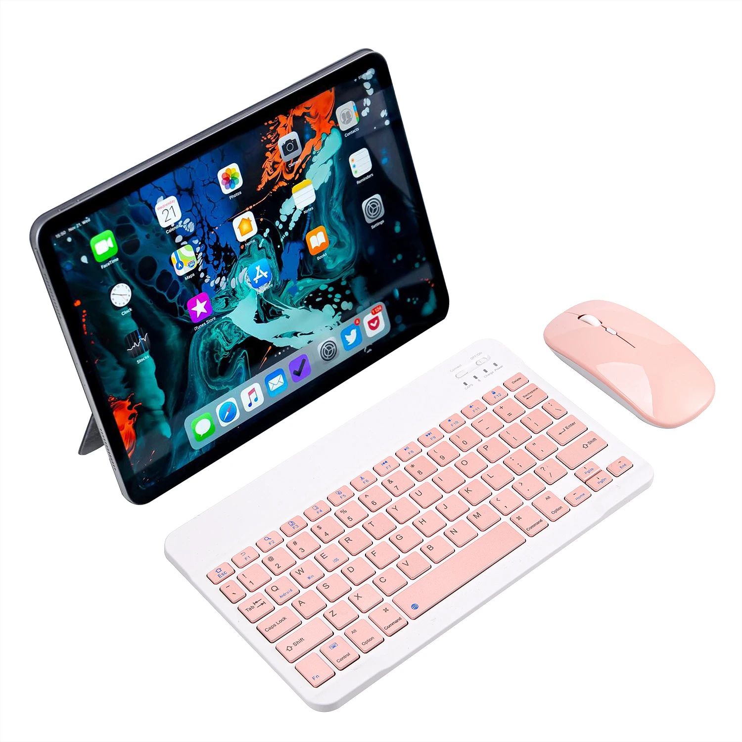 Pink Wireless Bluetooth Keyboard and Mouse Mini Spainish Keyboard English Keyboard for Tablet IOS Android IPhone Ipad Keyboard
Pink Wireless Bluetooth Keyboard and Mouse Mini Spainish Keyboard English Keyboard for Tablet IOS Android IPhone Ipad Keyboard