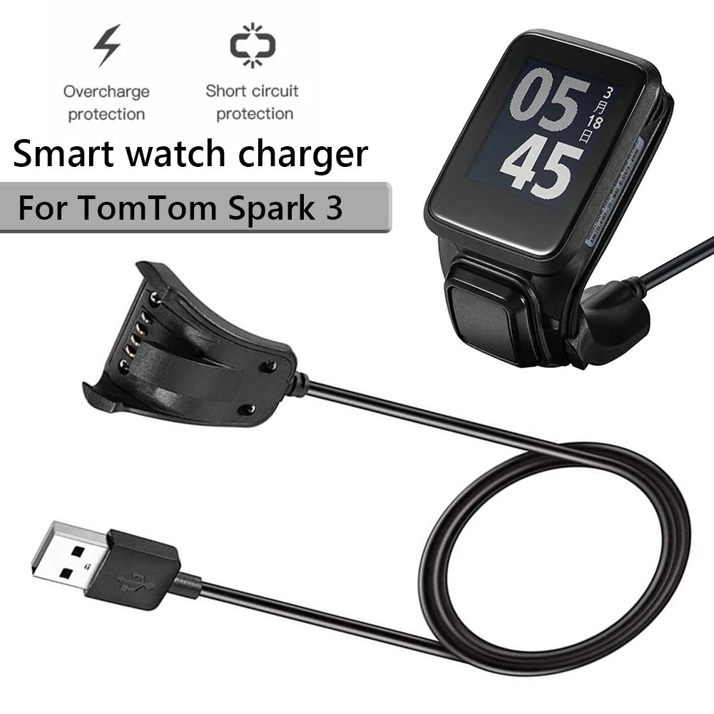 

1M Data Sync USB Charging Cable for TomTom Adventurer Golfer 2 Runner 2/3 Spark 3 Smart Watch Charger Dock Cradle Power Adapter