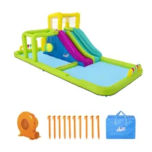 Inflatable Bouncy Castle Jumping Bounce House Trampoline Swimming Pool with Large Slide Inflables Bouncer Naughty Park for Kids