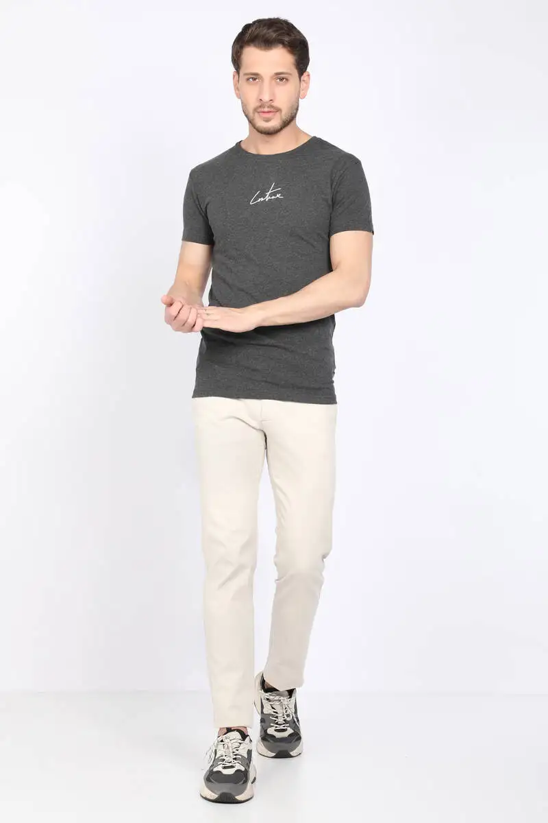 Mens Dark Gray Printed Back Crew Neck T-shirt
Mens Dark Gray Printed Back Crew Neck T-shirt